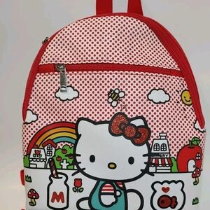 Hello Kitty Red and White Backpack